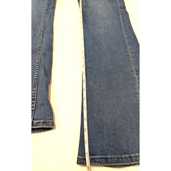 Free People Jeans Size 29 Flare Bell Bottom Button Fly High Rise Hippie Boho - Picture 6 of 11